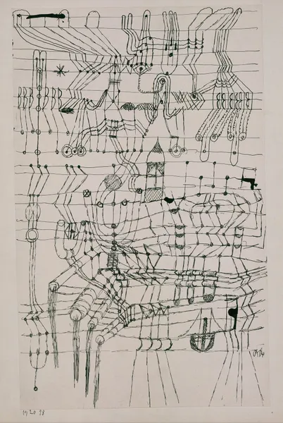 Drawing Knotted in the Manner of a Net av Paul Klee