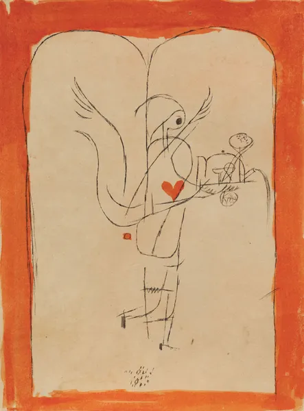 Ein Genius serviert ein kleines Frühstück av Paul Klee