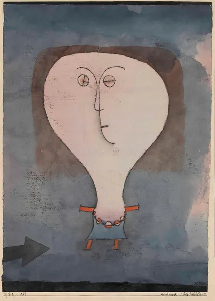 Fright of a Girl av Paul Klee