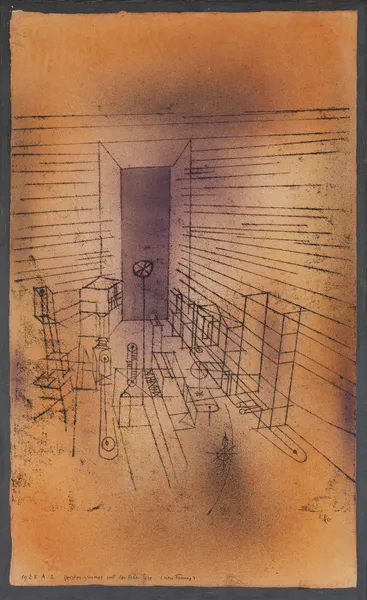 Ghost Chamber with the Tall Door av Paul Klee