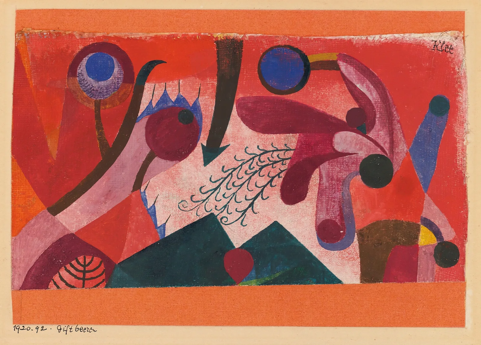 Giftbeeren (Poisonous Berries) av Paul Klee