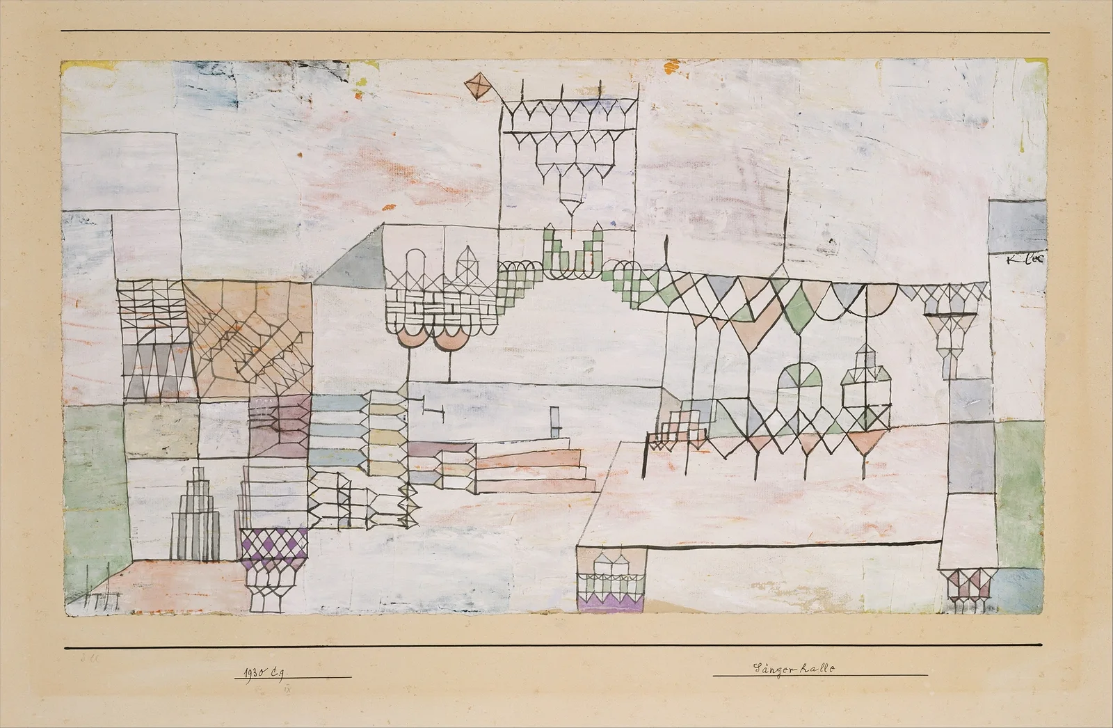 Great Hall for Singers av Paul Klee