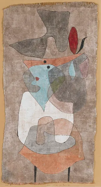 Hat, Lady and Little Table. av Paul Klee