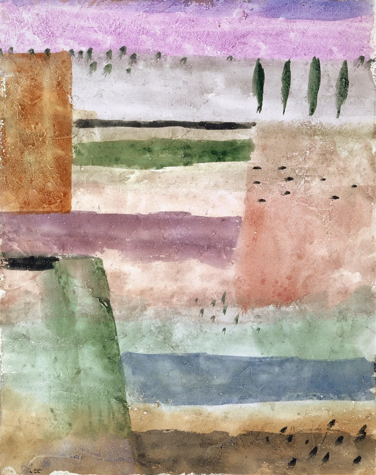 Landscape with Poplars av Paul Klee