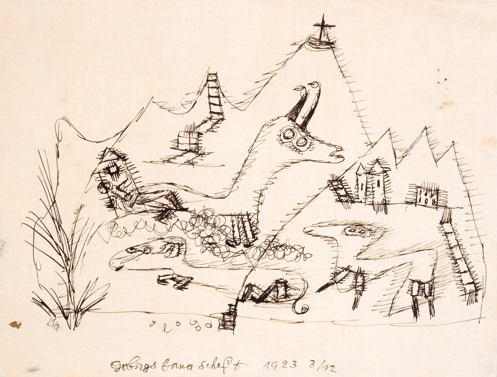 Mountain Landscape av Paul Klee