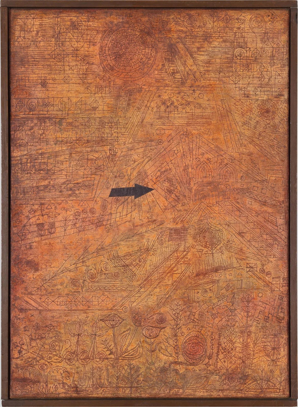 Pfeil im Garten av Paul Klee