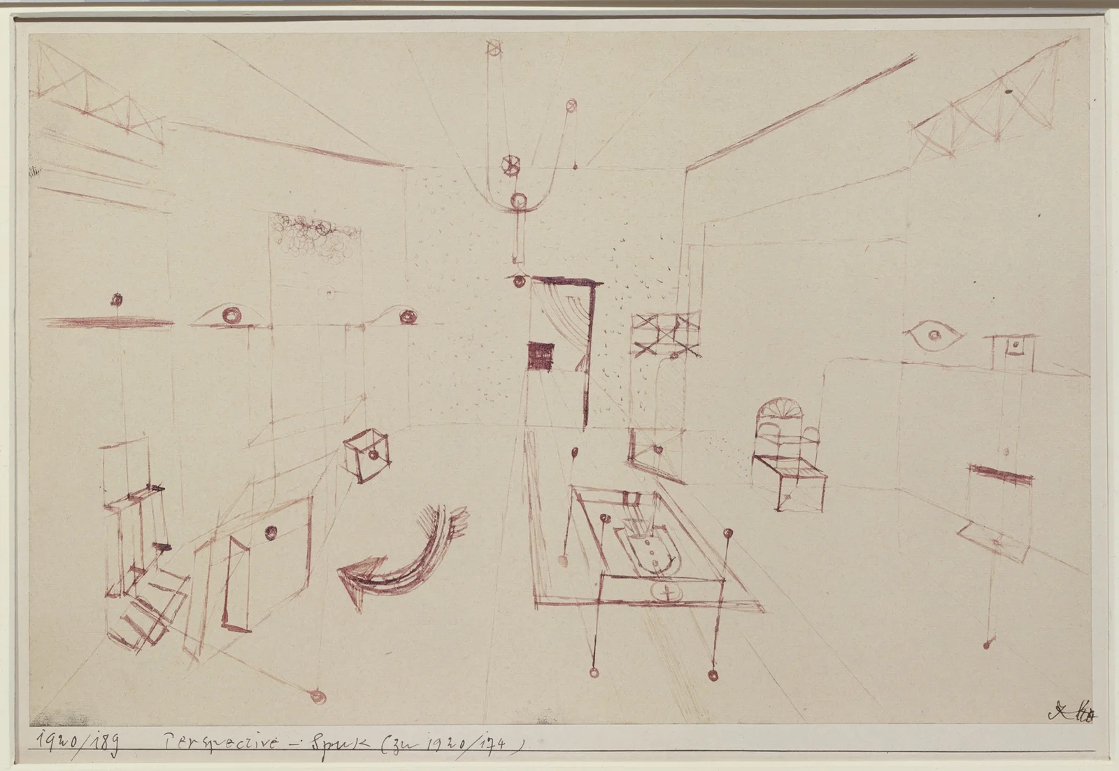Phantom Perspective, 1920 – nr 2 av Paul Klee