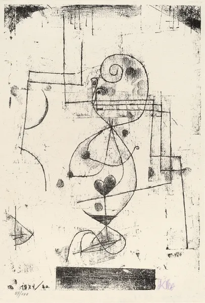 Queen of Hearts (Herzdame) av Paul Klee