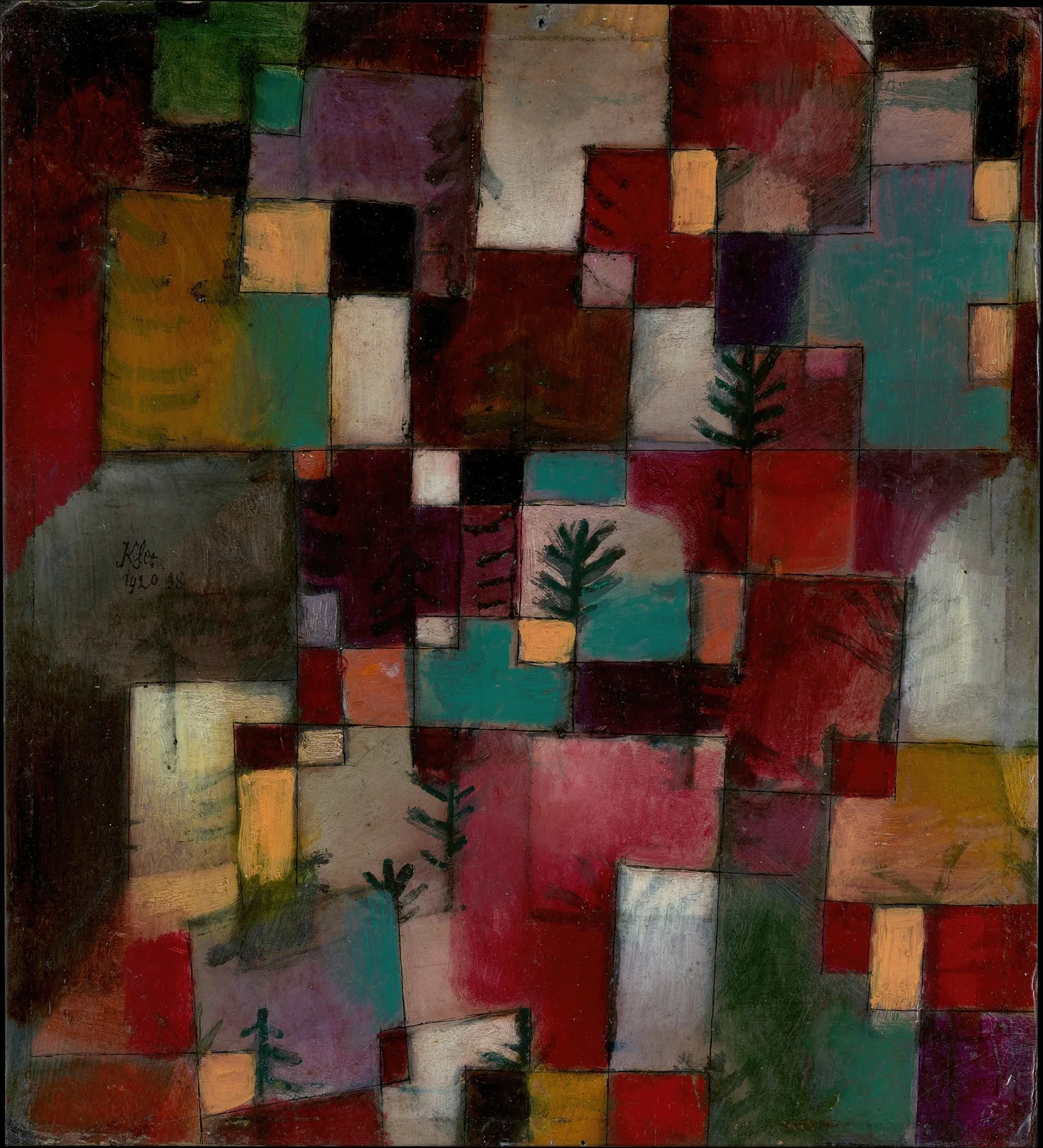 Redgreen and Violet-Yellow Rhythms av Paul Klee