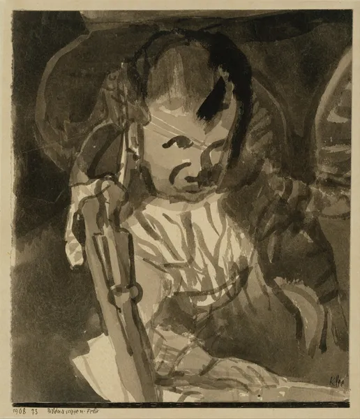 Sketch of Felix Klee av Paul Klee