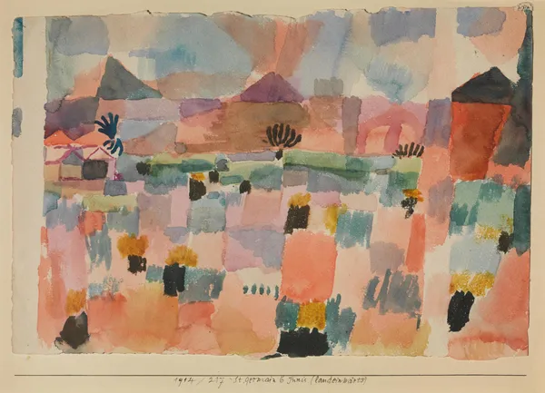 St.Germain b. Tunis (landeinwärts) av Paul Klee