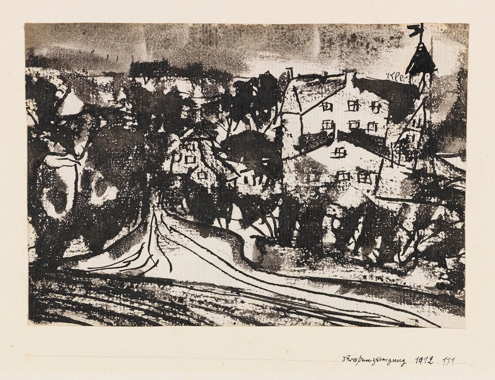 Straßenverzweigung (bei aufgeweichtem Boden) av Paul Klee