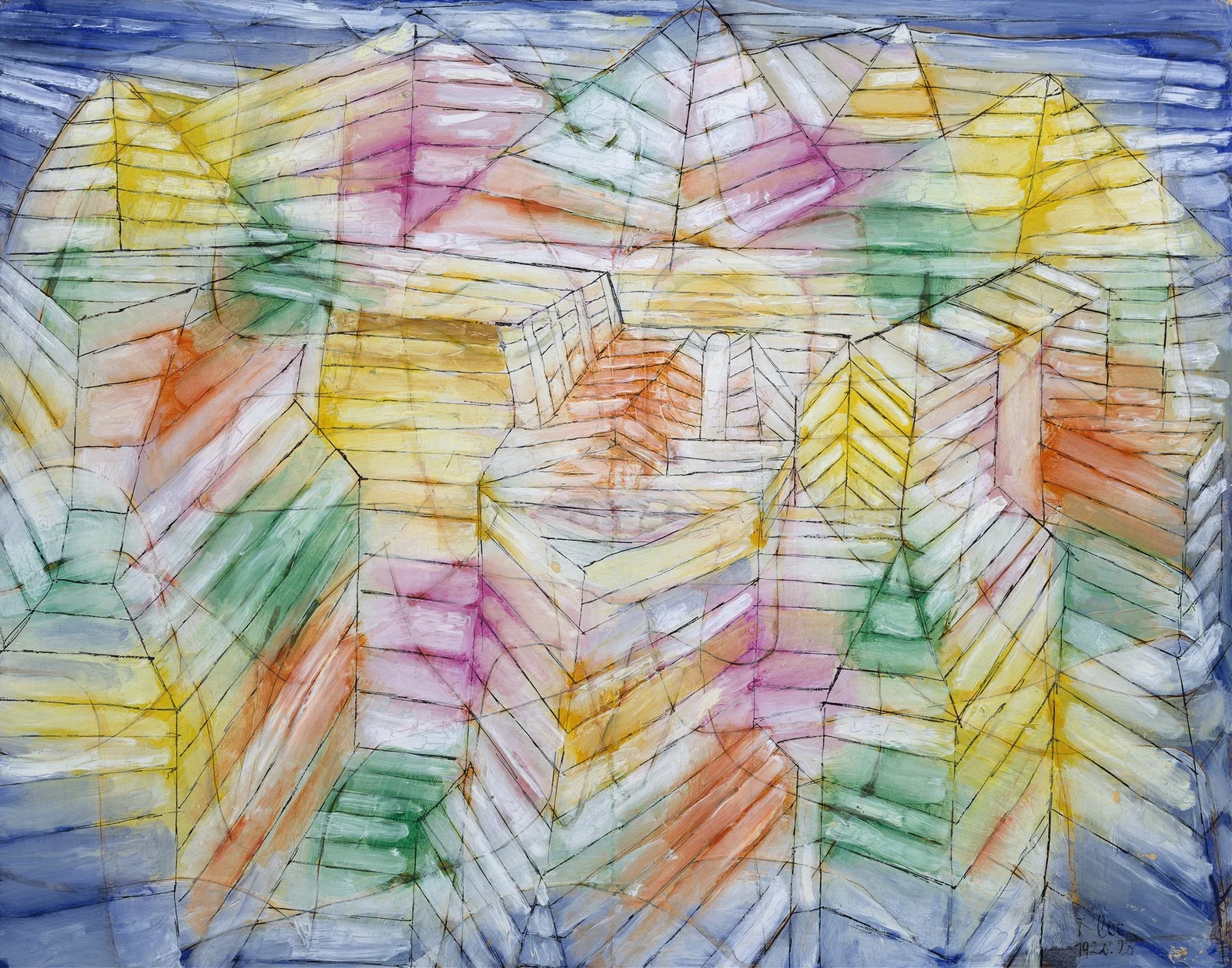 Theater-Mountain-Construction av Paul Klee