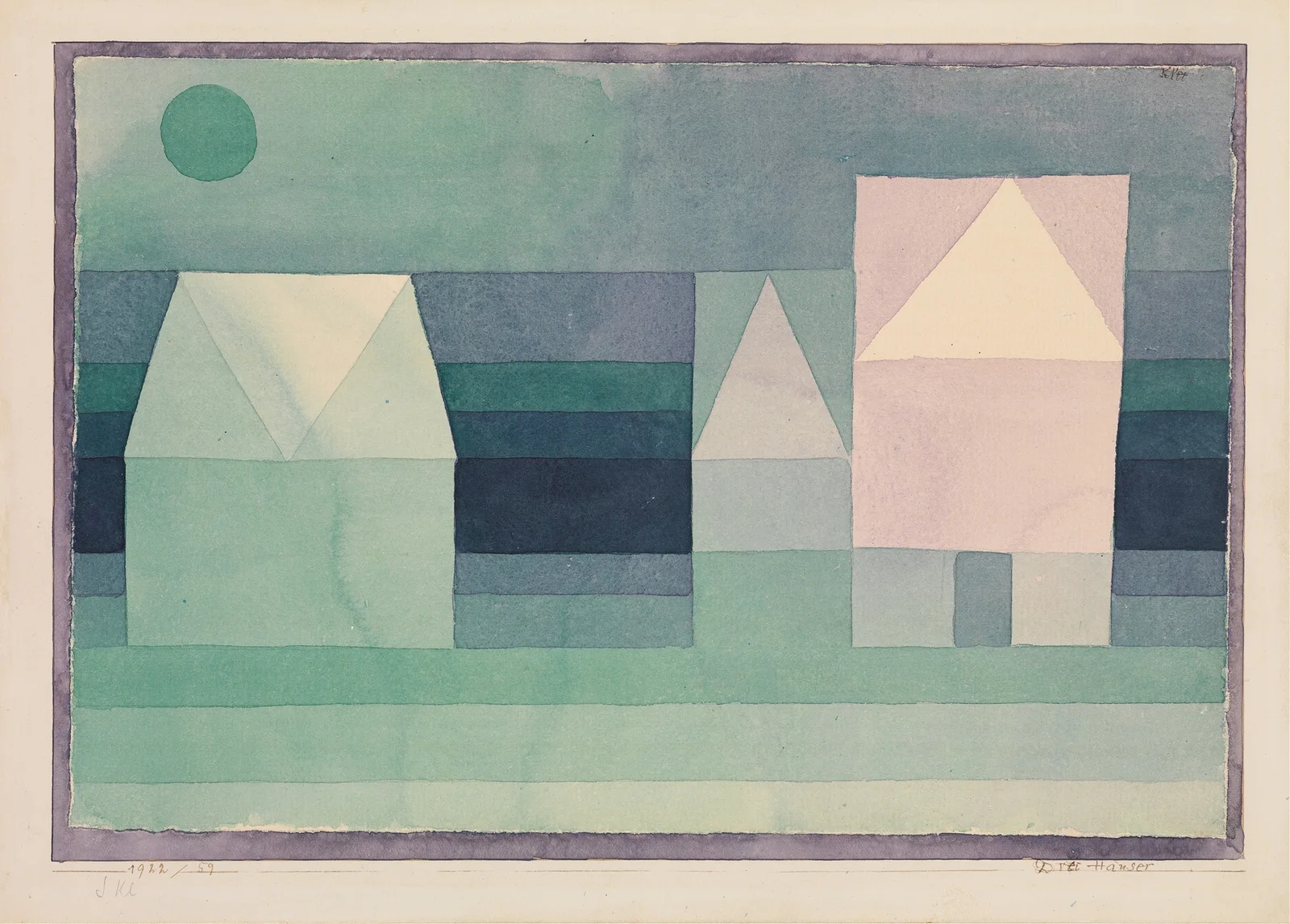 Three Houses av Paul Klee