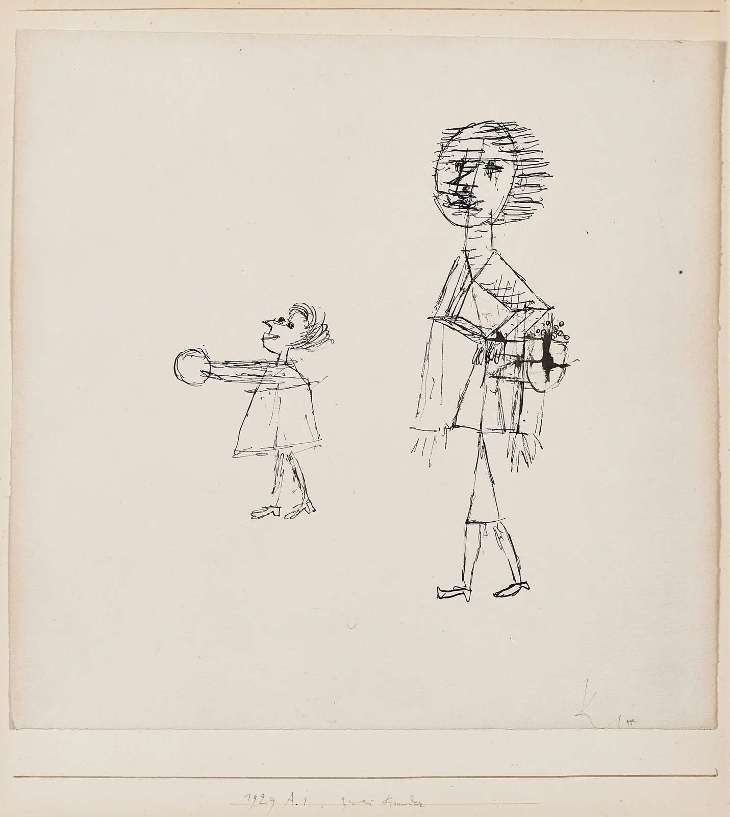 Zwei Kinder av Paul Klee
