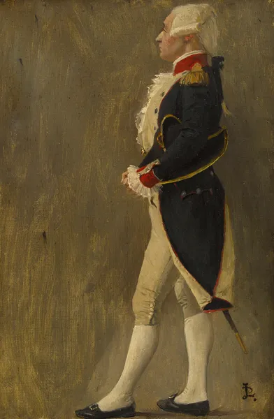 La voûte d’acier, silhouette du marquis de Lafayette av Jean-Paul Laurens
