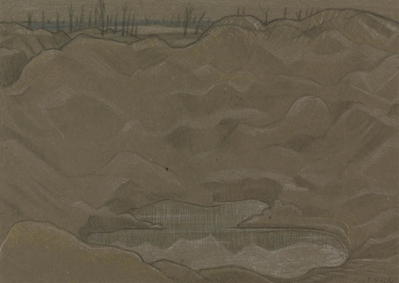 A Shell Crater av Paul Nash