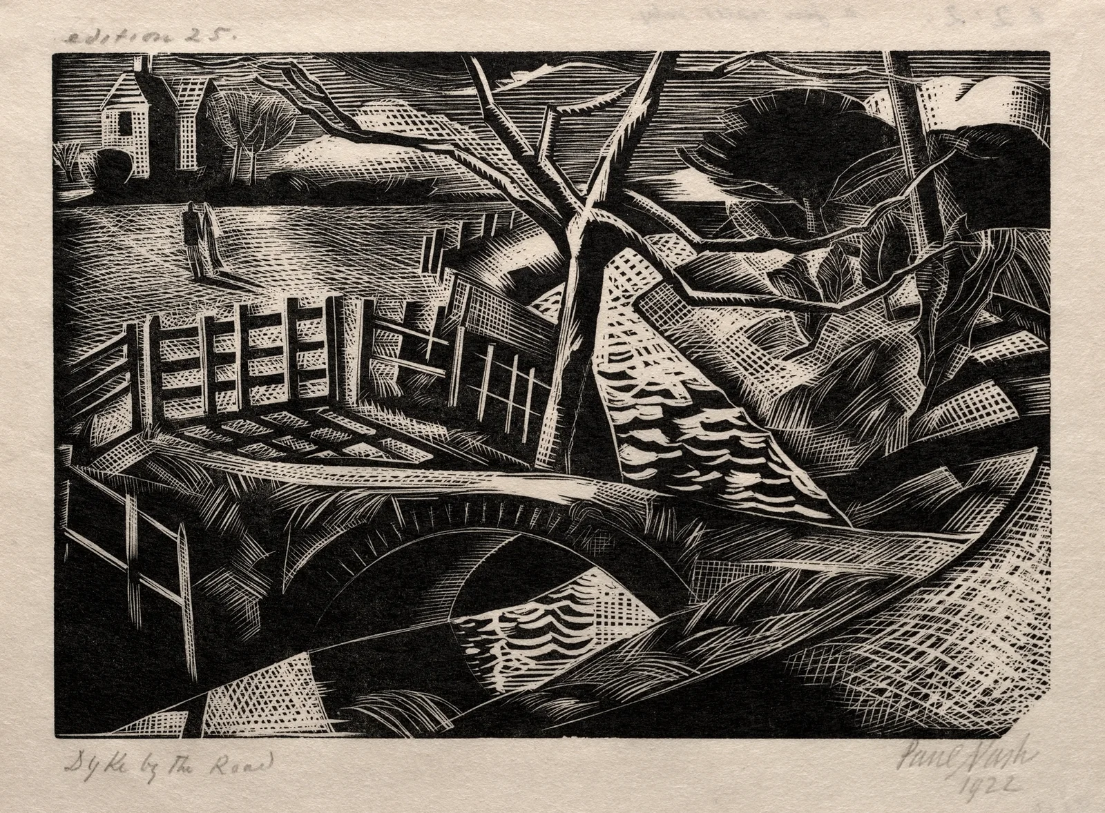 Dyke by the Road av Paul Nash