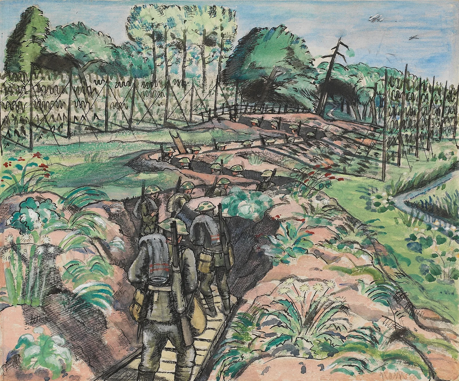 Leaving the Trenches av Paul Nash