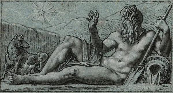 Le Tibre voit se lever l’astre naissant av Pierre-Paul Prud'hon