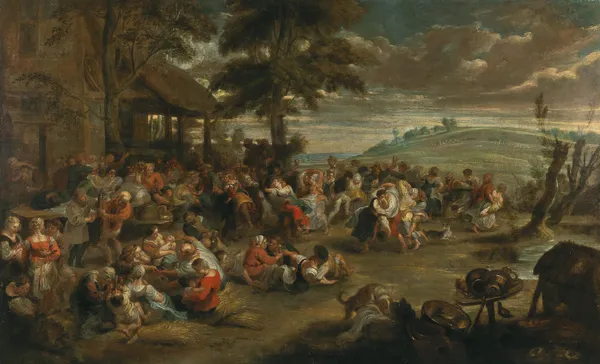 A Village Feast av Follower of Peter Paul Rubens