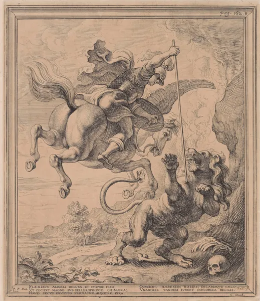 Bellerophon Killing the Chimera av Peter Paul Rubens