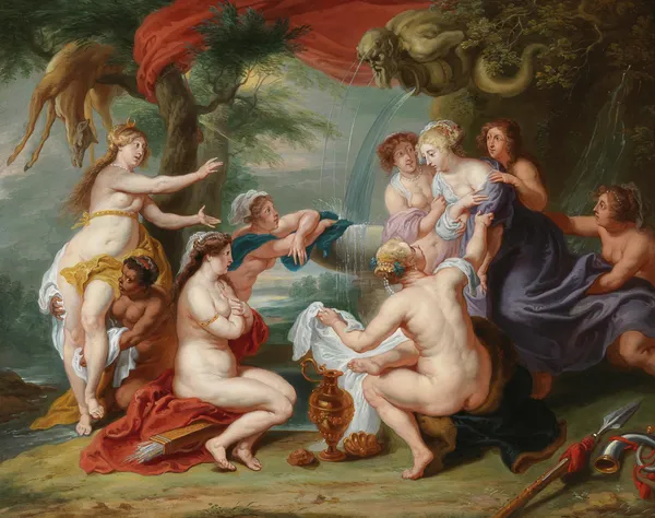 Diana discovering Callisto’s pregnancy av Follower of Peter Paul Rubens