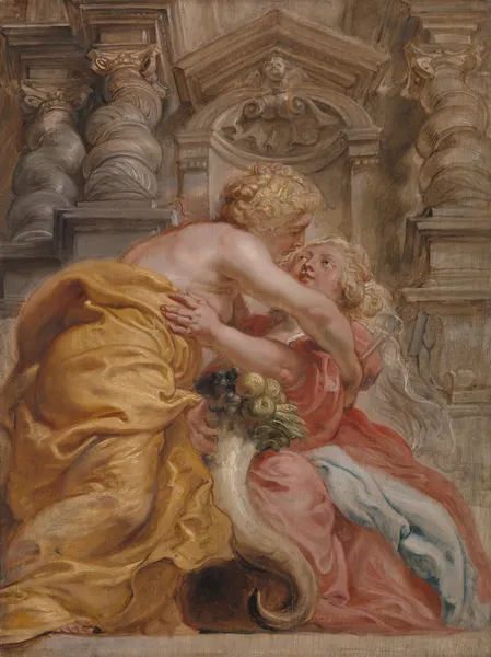 Peace Embracing Plenty av Peter Paul Rubens