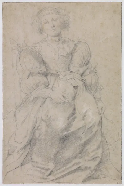 Portrait of Hélène Fourment av Peter Paul Rubens