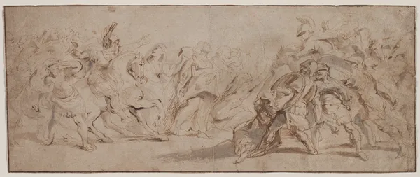 Reconciliation of the Romans and the Sabines av Peter Paul Rubens