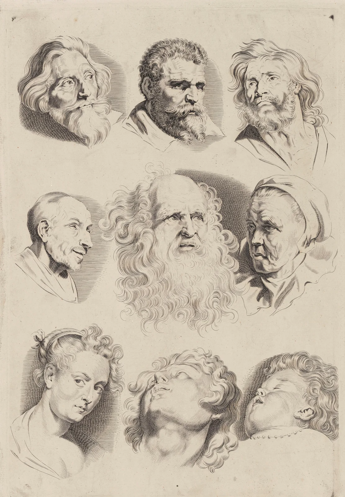 Study of Heads – nr 1 av Peter Paul Rubens