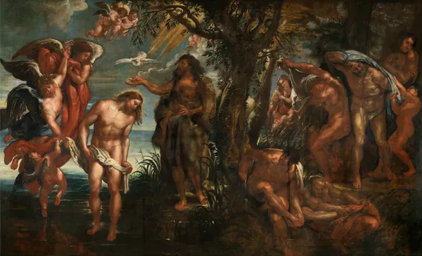 The Baptism of Christ av Peter Paul Rubens