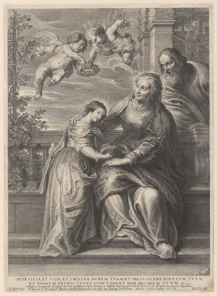 The Education of Mary, 1600 av Peter Paul Rubens