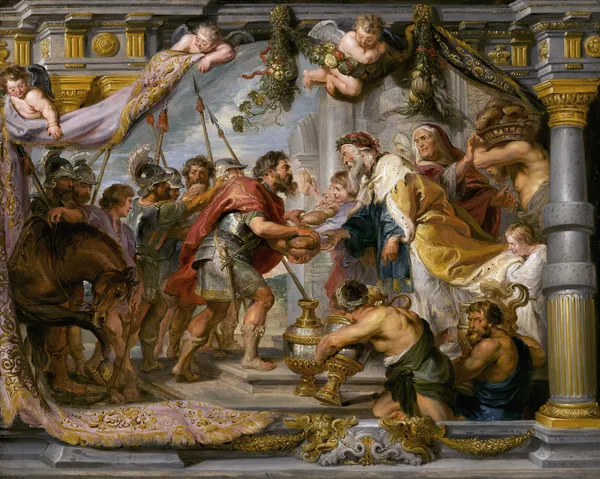 The Meeting of Abraham and Melchizedek av Peter Paul Rubens