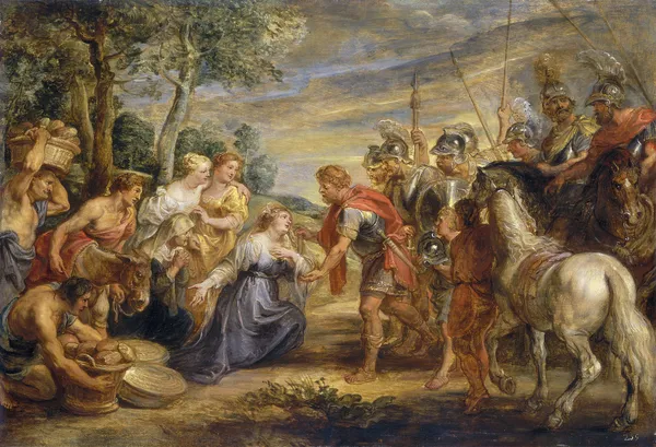 The Meeting of David and Abigail, 1630 av Peter Paul Rubens
