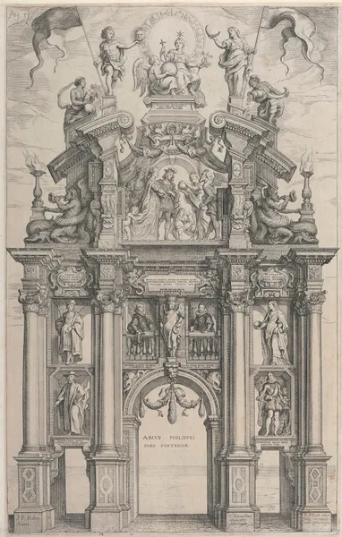 The Triumphal Arch of Philip av Peter Paul Rubens