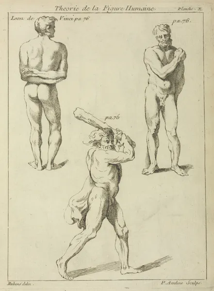 Three studies of male figures 2 av Peter Paul Rubens