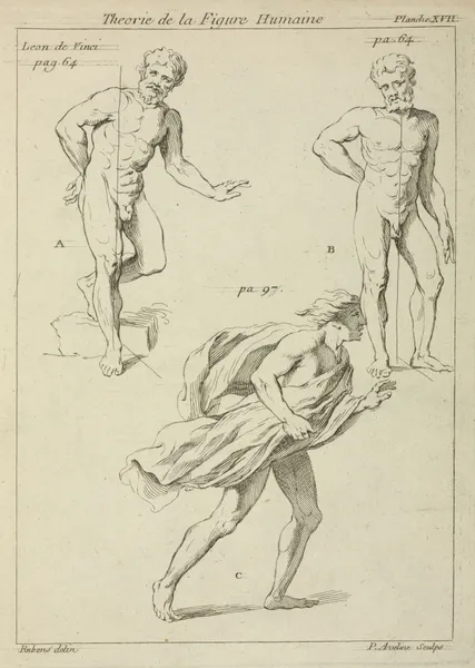 Three studies of the figure av Peter Paul Rubens