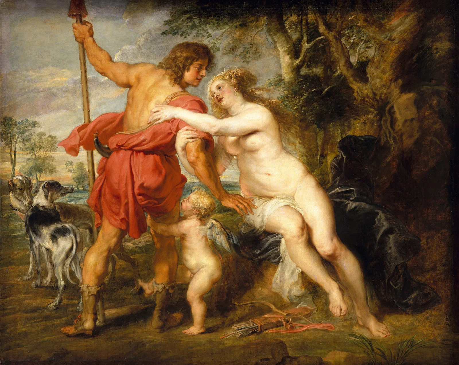 Venus and Adonis (Probably Mid-1630s) – nr 1 av Peter Paul Rubens