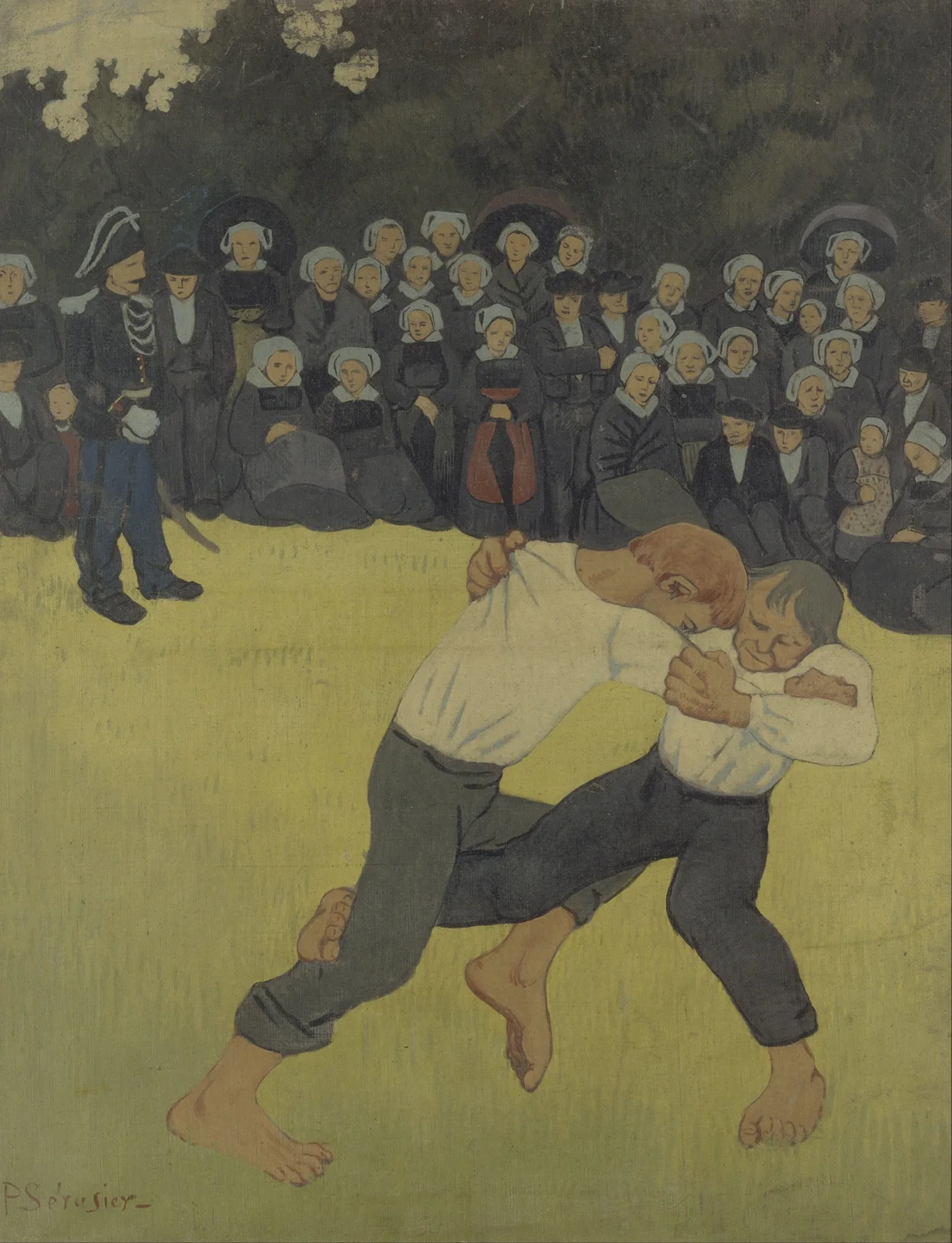 Breton Wrestling av Paul Sérusier