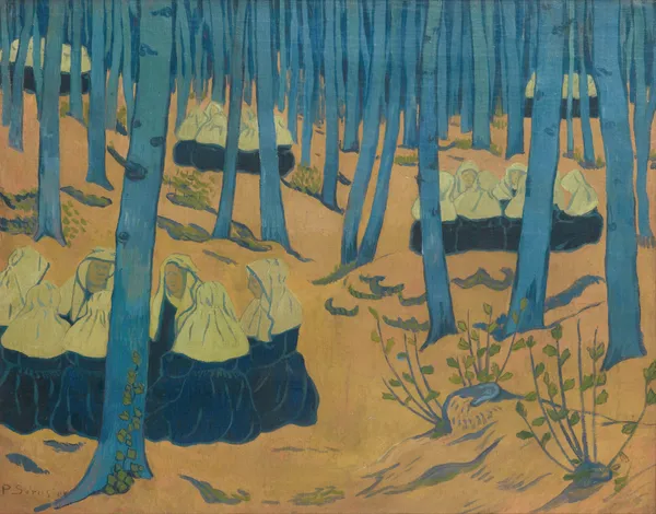 Bretonnes, Réunion Dans Le Bois Sacré av Paul Sérusier