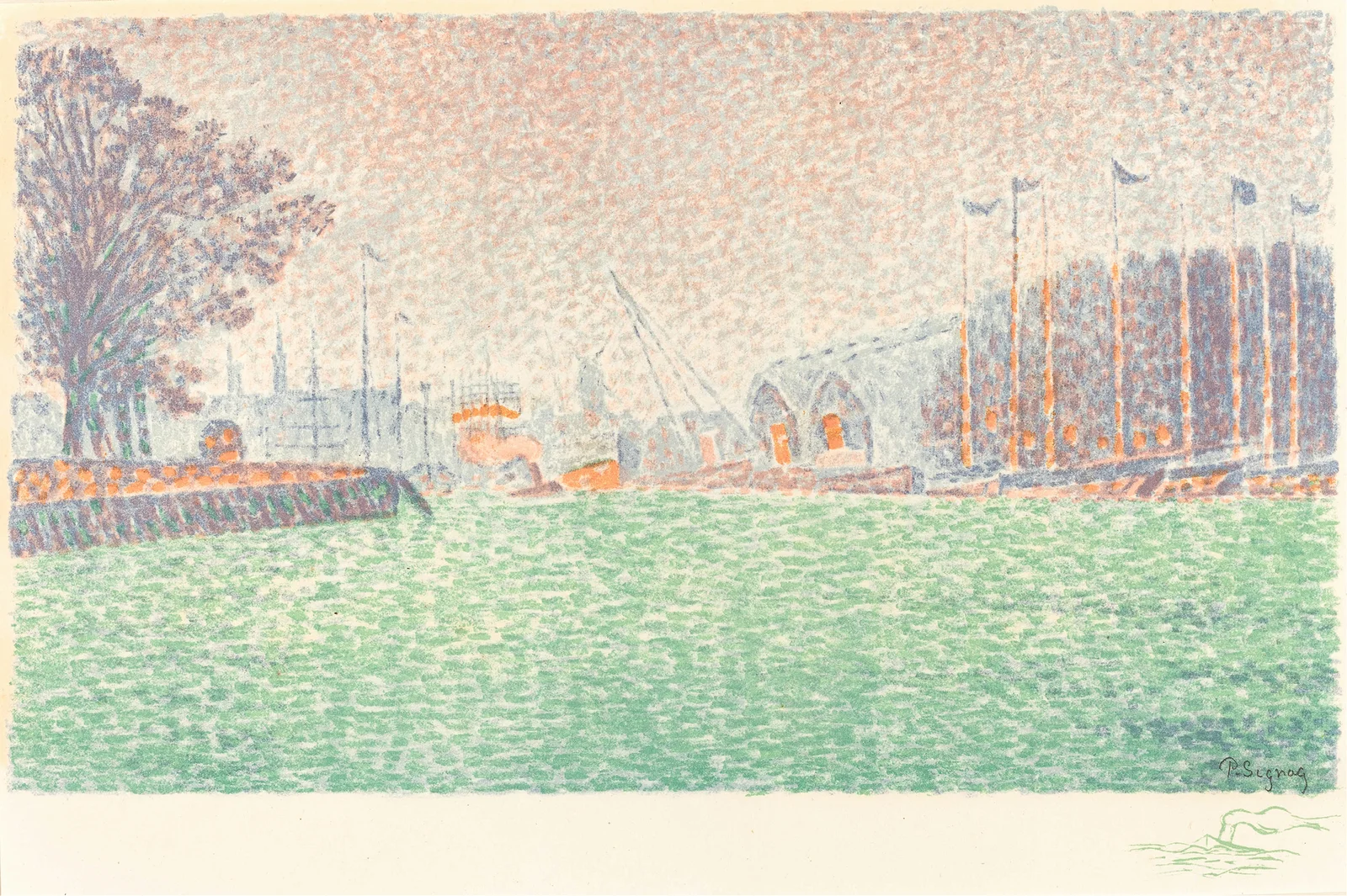 At Flushing (A Flessingue) av Paul Signac