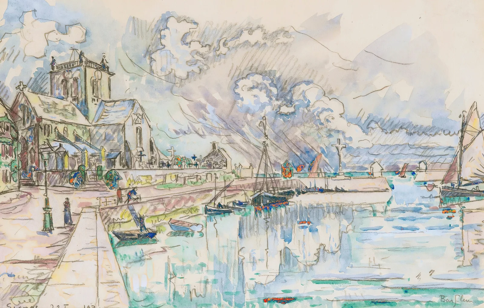 Barfleur, Le Port av Paul Signac