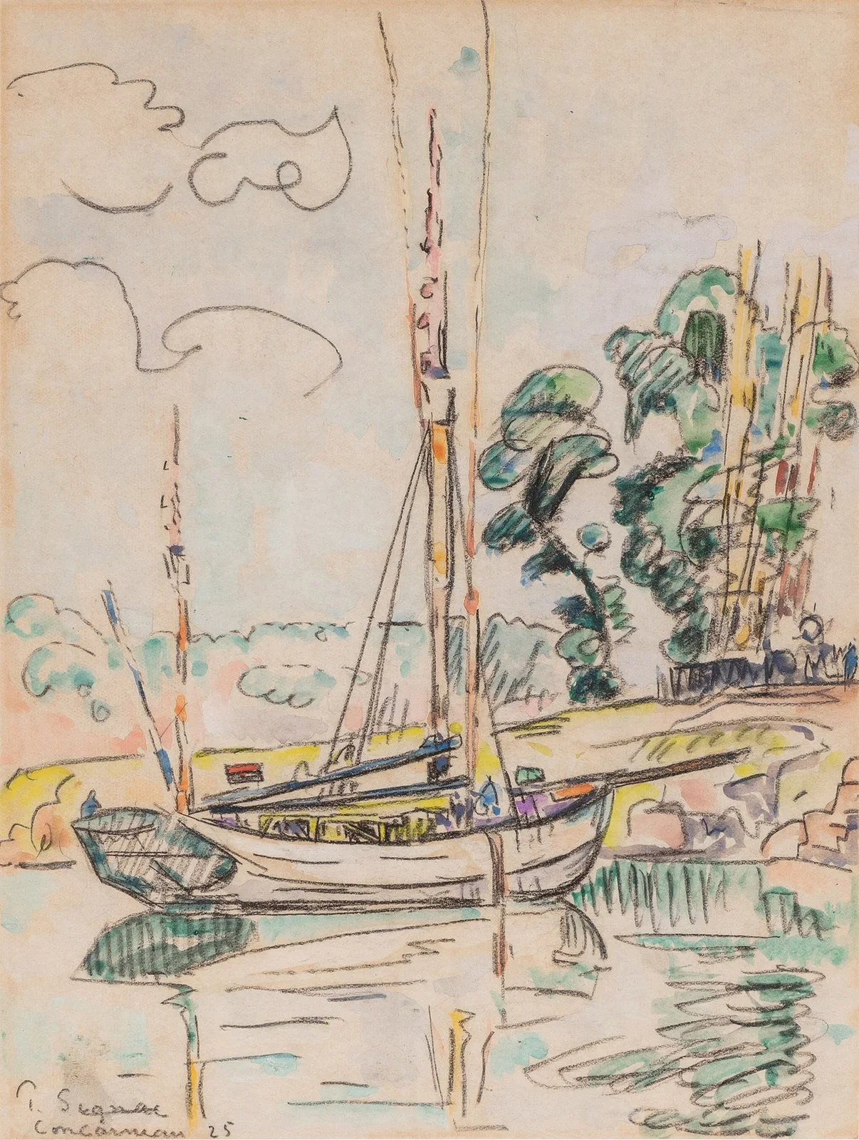 Concarneau, le thonier av Paul Signac