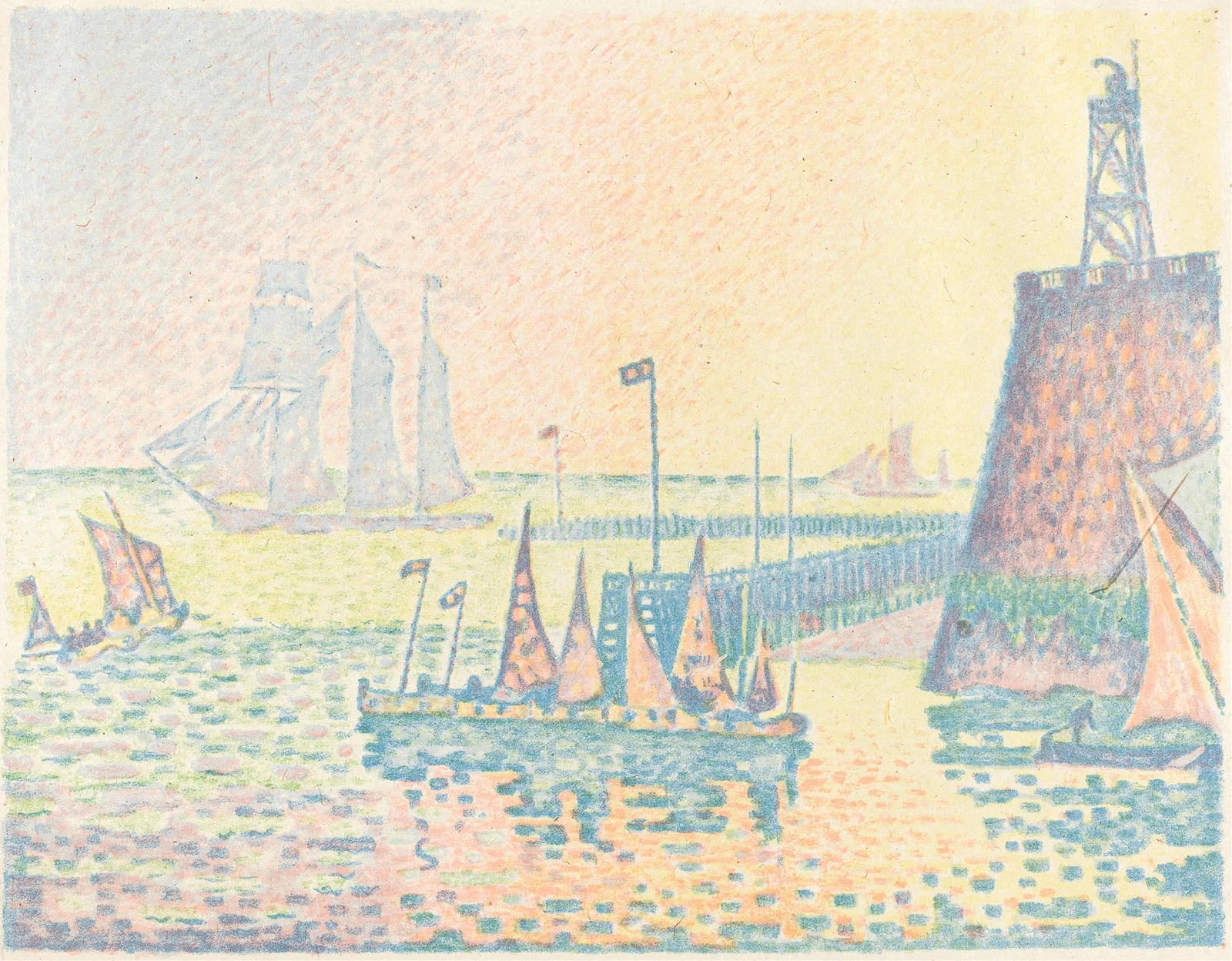 Evening (Le soir) av Paul Signac