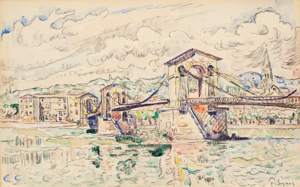 Le Pont de Bourg-Saint-Andéol av Paul Signac