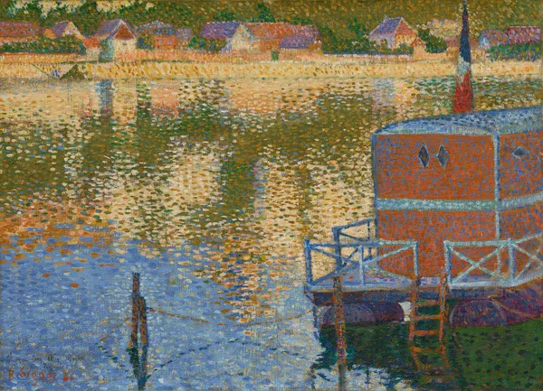 Les Andelys, les bains av Paul Signac