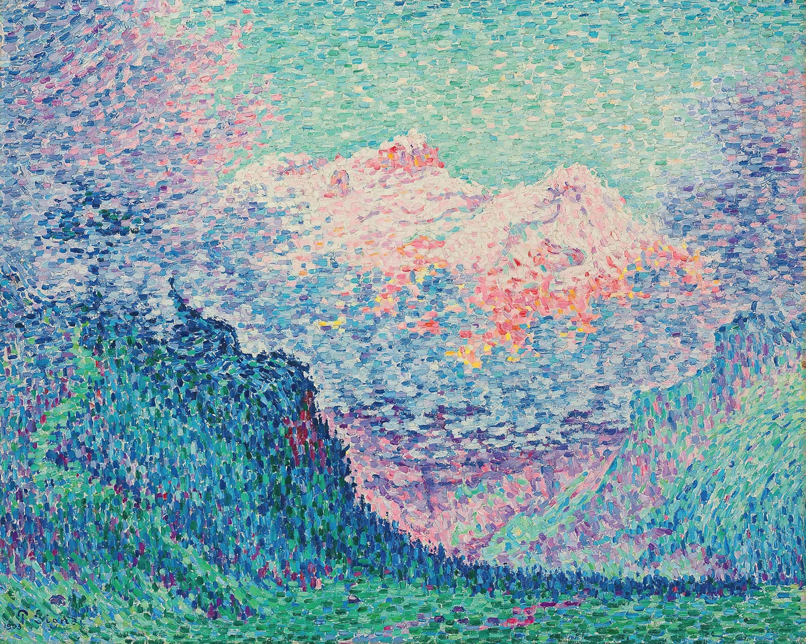 Les Diablerets (L’Oldenhorn et le Bécabesson) av Paul Signac