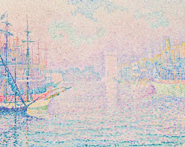 Marseille. Le vieux port, 1906 av Paul Signac