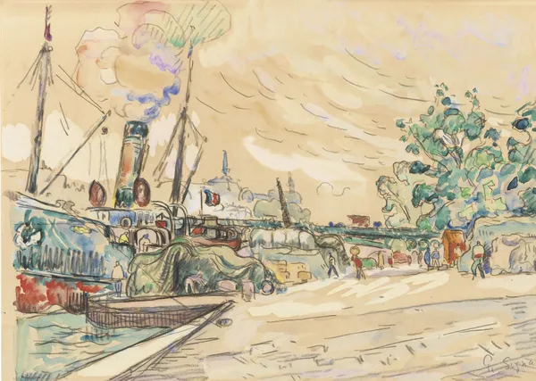 Paris, La Seine au Pont des Saints-Pères av Paul Signac